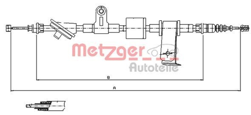 METZGER Seilzug, Feststellbremse 120101