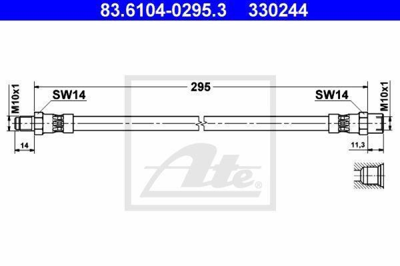 ATE Bremsschlauch 83.6104-0295.3
