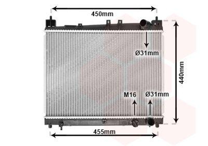 VAN WEZEL Radiator, engine cooling