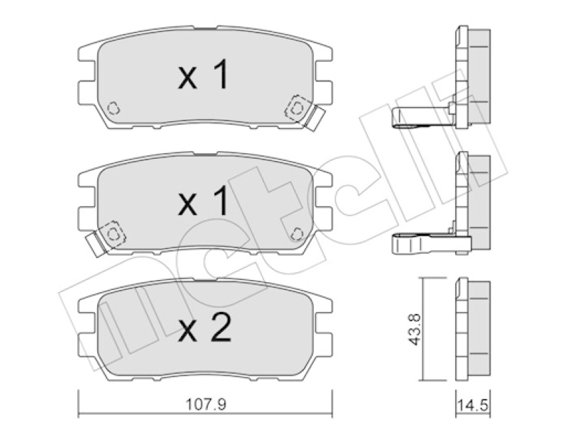 METELLI Brake Pad Set, disc brake