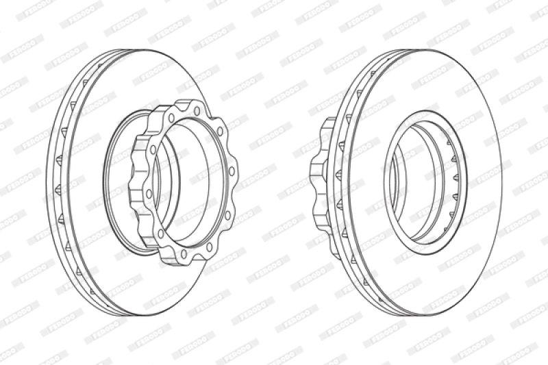 2x FERODO Bremsscheibe PREMIER