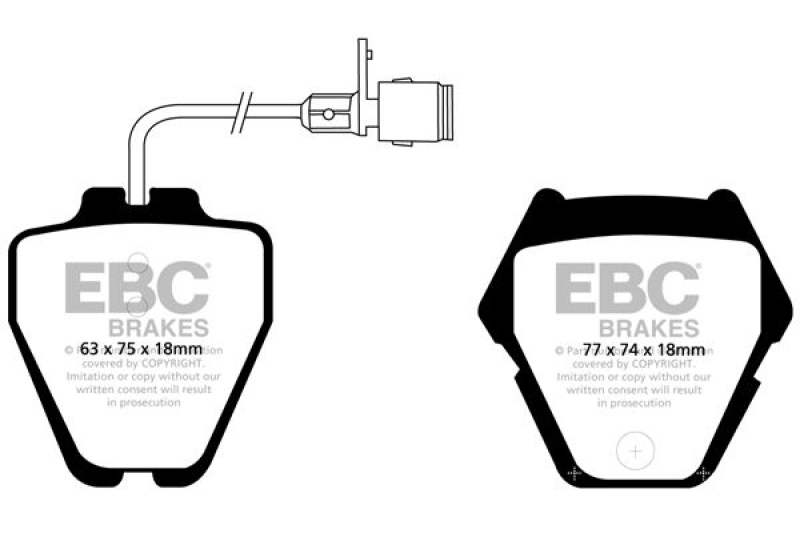 EBC Brakes Bremsbelagsatz, Scheibenbremse