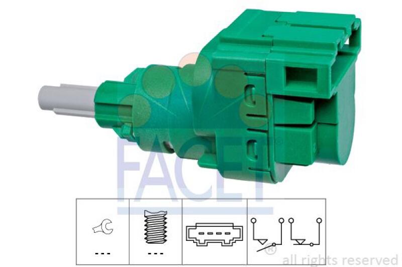 FACET Brake Light Switch Made in Italy - OE Equivalent