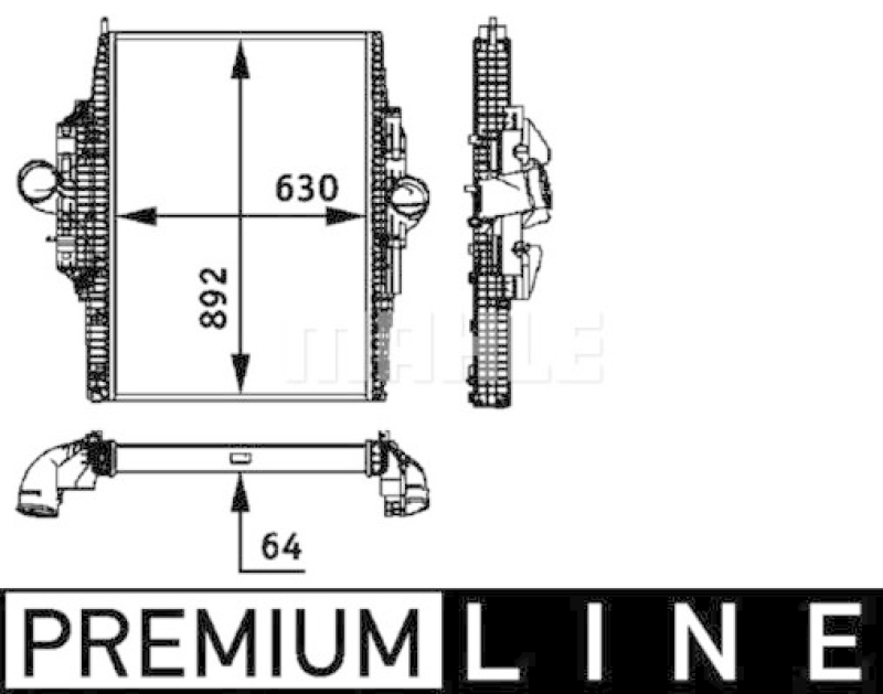 MAHLE Ladeluftkühler BEHR *** PREMIUM LINE ***