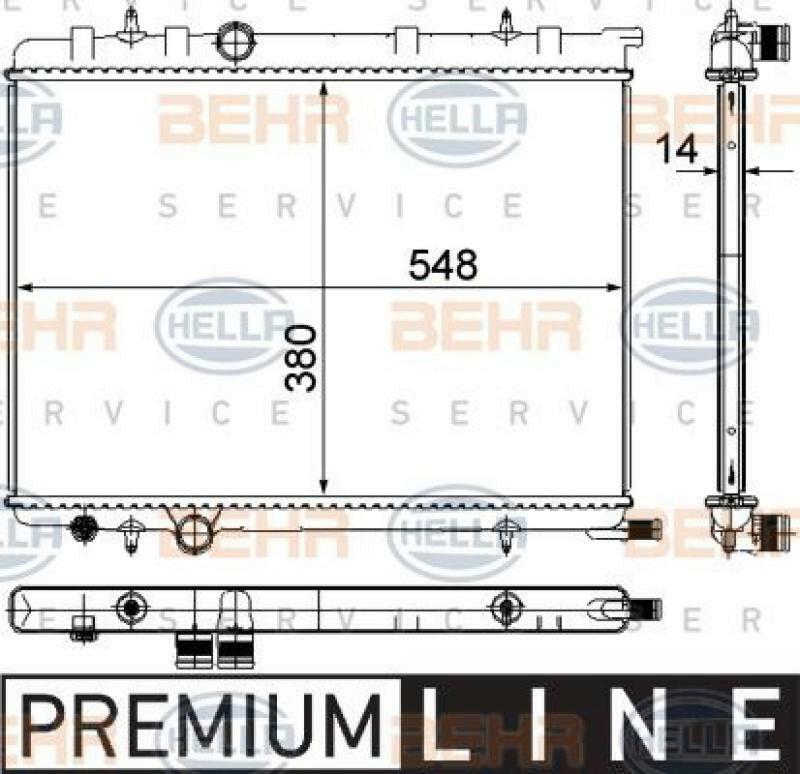 HELLA Radiator, engine cooling BEHR HELLA SERVICE *** PREMIUM LINE ***