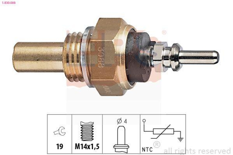 EPS Sensor, Kühlmitteltemperatur Made in Italy - OE Equivalent