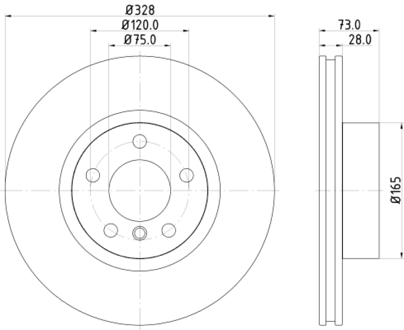 2x HELLA Bremsscheibe PRO High Carbon