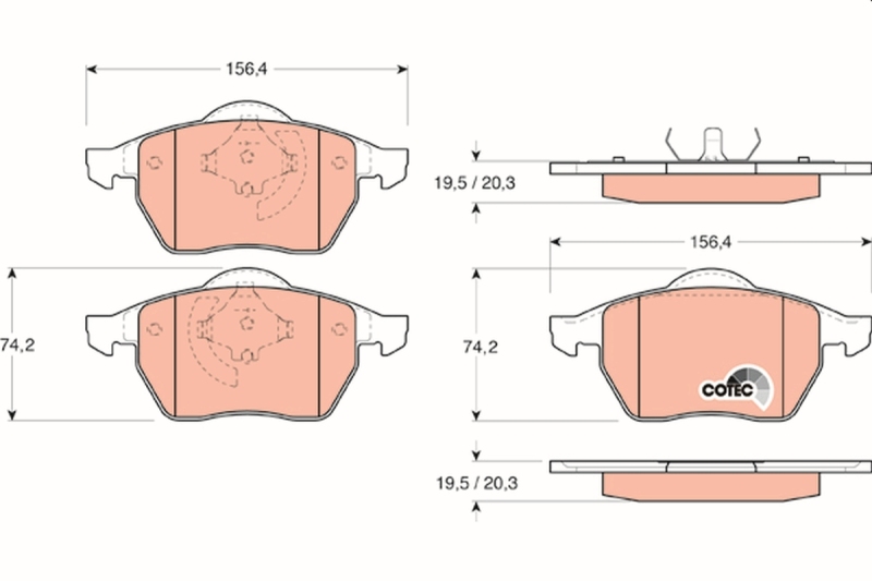 TRW Brake Pad Set, disc brake COTEC