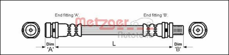 METZGER Bremsschlauch 4112506