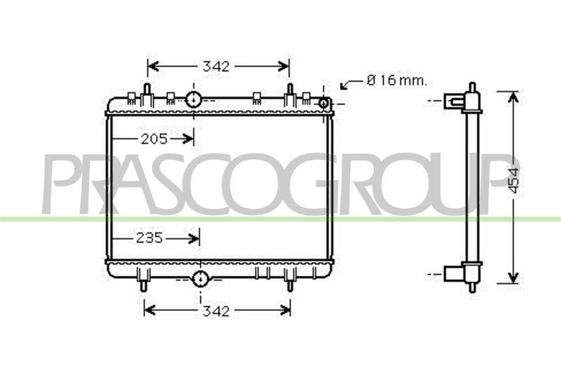 PRASCO Radiator, engine cooling PrascoSelection