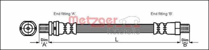 METZGER Bremsschlauch 4112507