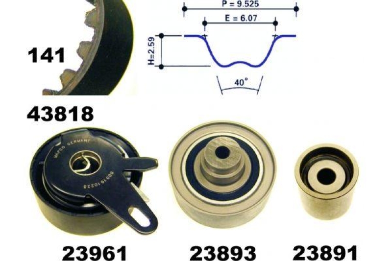 MAPCO Timing Belt Set
