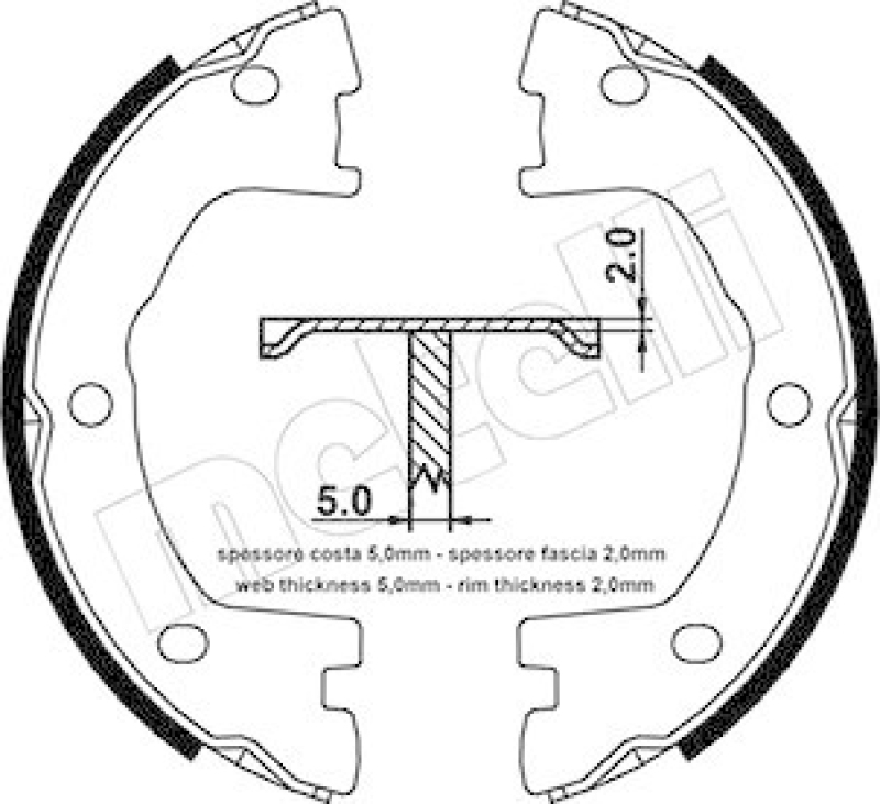 METELLI Bremsbackensatz, Feststellbremse 53-0077