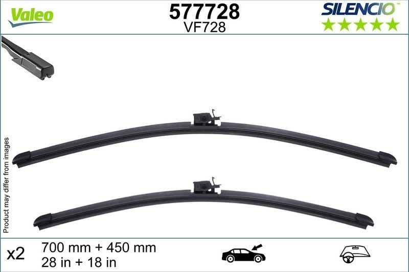 VALEO Wischblatt SILENCIO FLAT BLADE SET