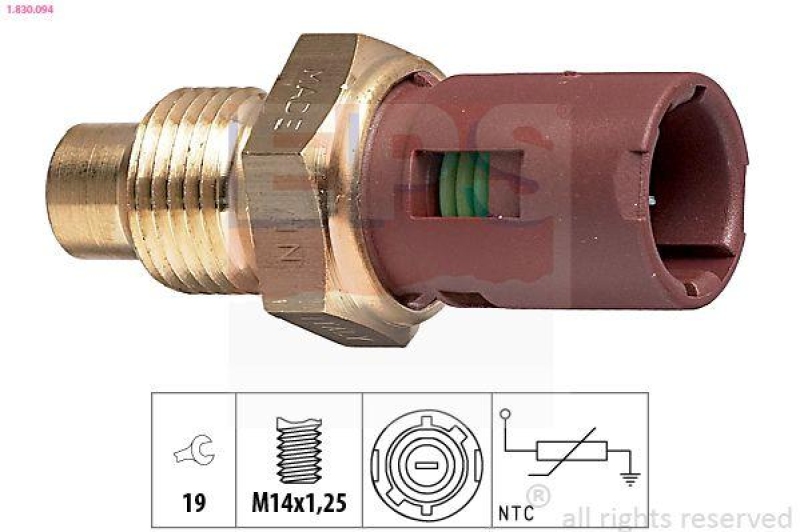 EPS Sensor, K&uuml;hlmitteltemperatur Made in Italy - OE Equivalent