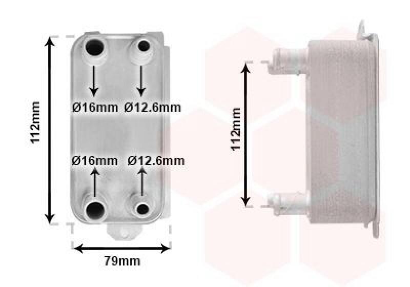 VAN WEZEL Oil Cooler, automatic transmission