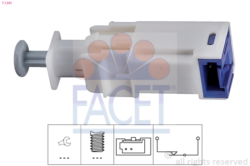 FACET Switch, clutch control (cruise control) Made in Italy - OE Equivalent