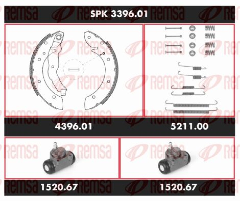 REMSA Bremsensatz, Trommelbremse Super Precision Kit