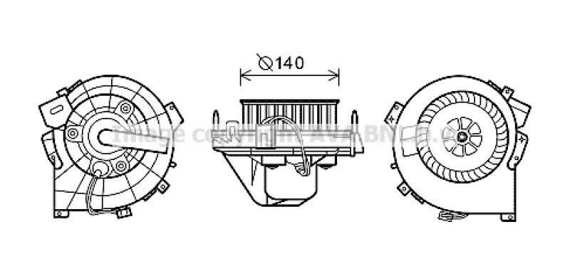AVA QUALITY COOLING Elektromotor, Innenraumgebläse