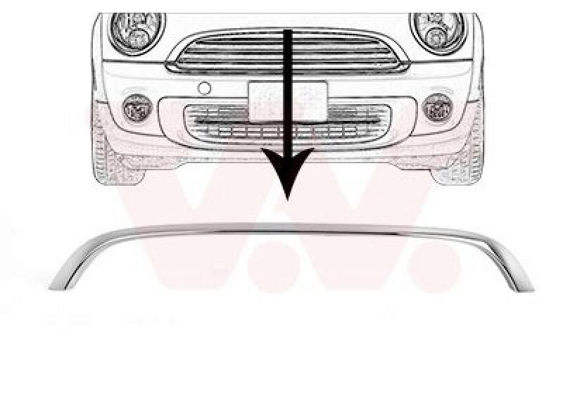 VAN WEZEL Trim/Protective Strip, radiator grille ** Equipart **