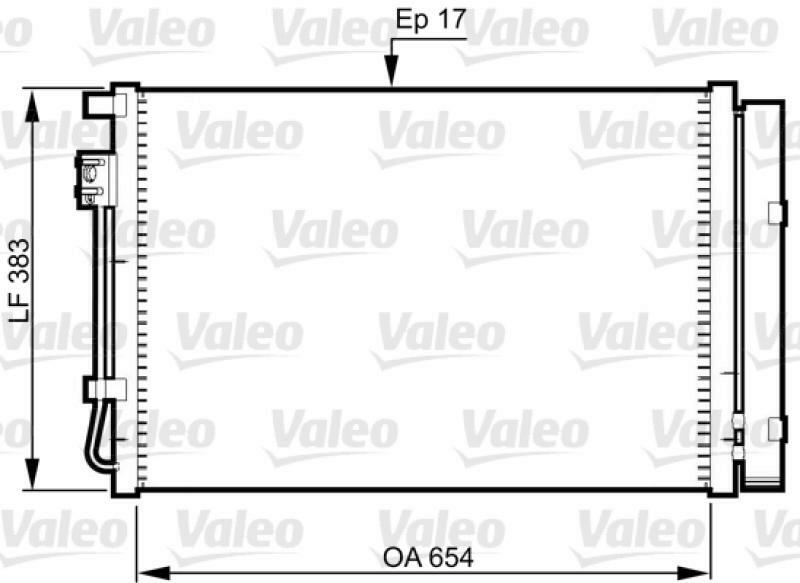 VALEO Condenser, air conditioning