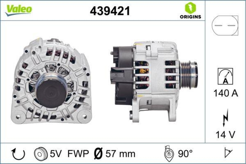VALEO Generator VALEO ORIGINS NEW OE TECHNOLOGIE