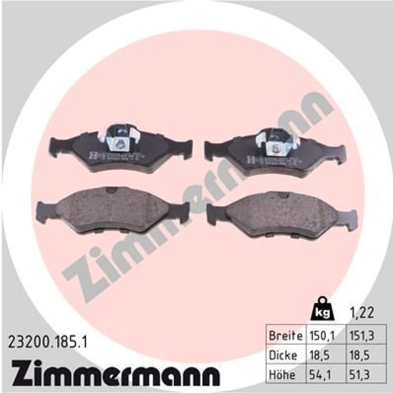 Zimmermann Bremsscheiben + Zimmermann Bremsbeläge