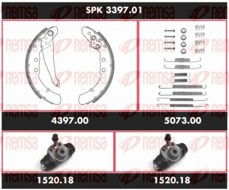 REMSA Bremsensatz, Trommelbremse Super Precision Kit