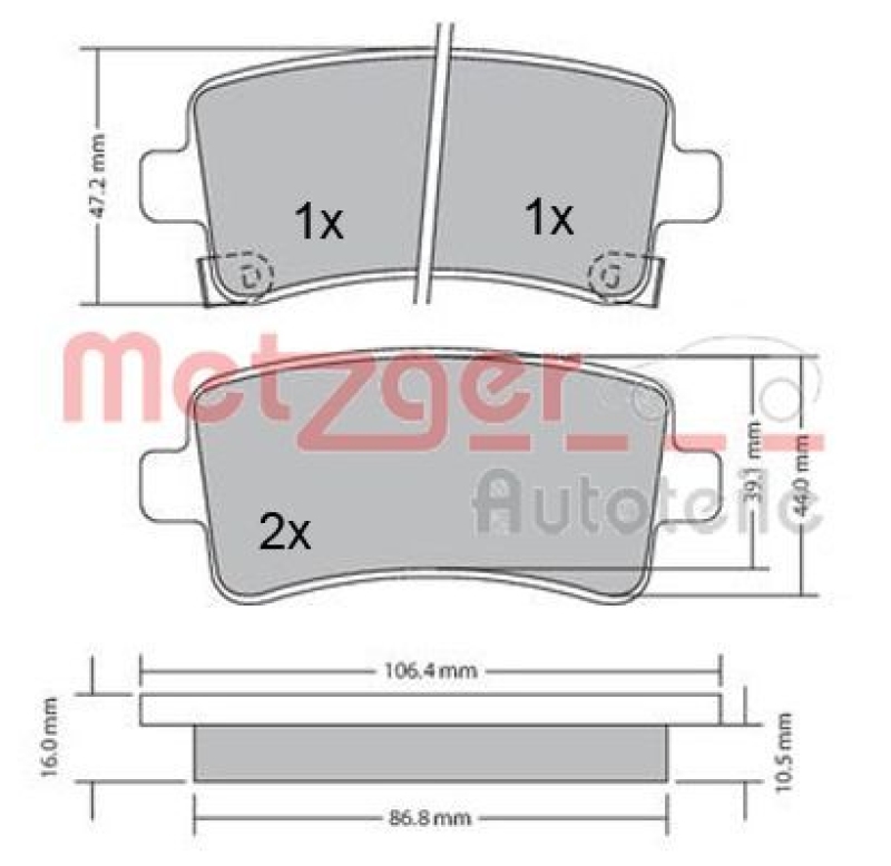 METZGER BREMSSCHEIBEN + METZGER BREMSBELÄGE