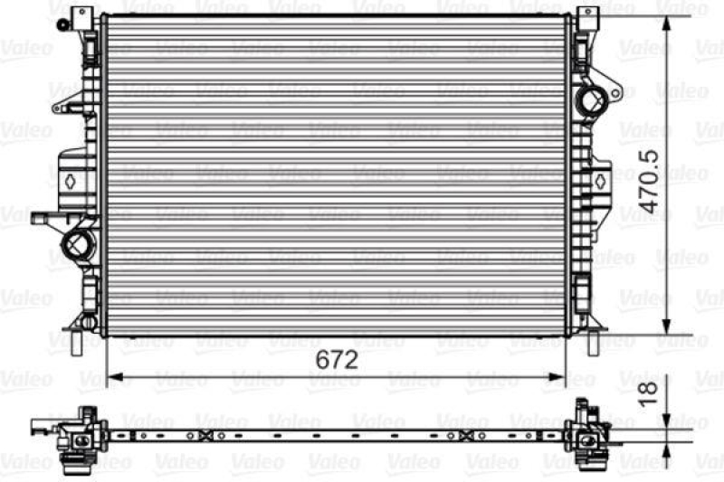 VALEO Radiator, engine cooling