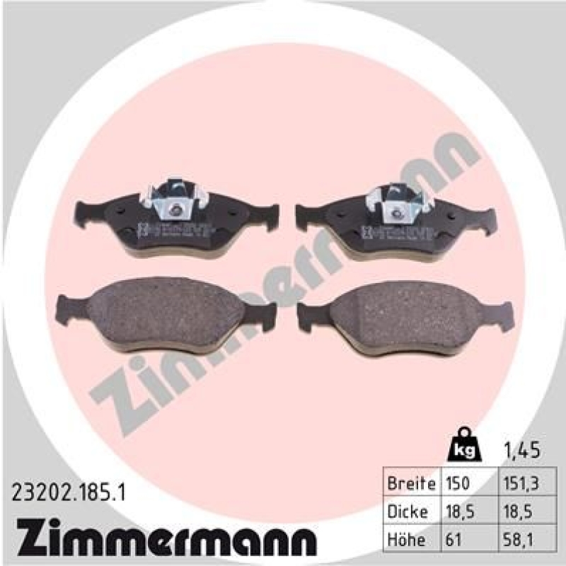 Zimmermann Sport Bremsscheiben + Zimmermann Bremsbeläge