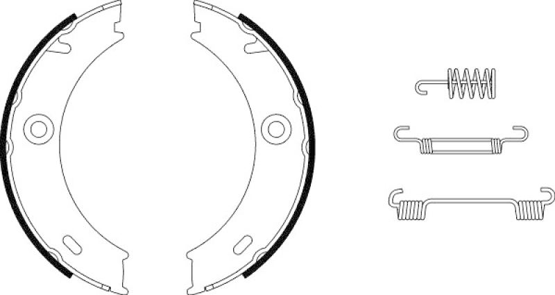 HELLA Brake Shoe Set, parking brake