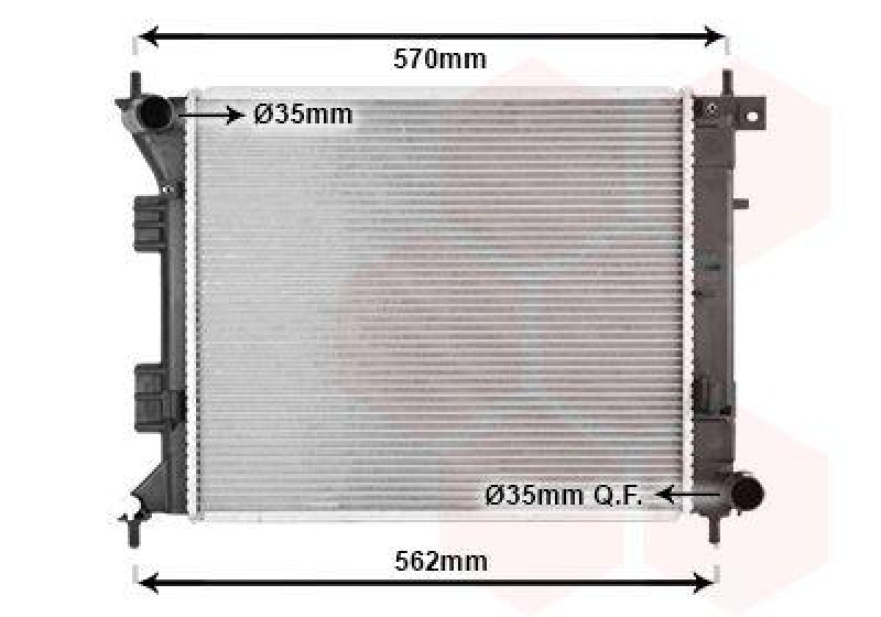 VAN WEZEL Radiator, engine cooling