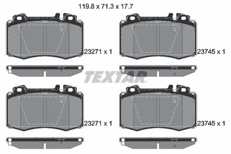 TEXTAR Brake Pad Set, disc brake Q+