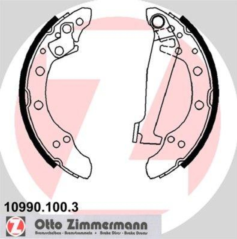 ZIMMERMANN Brake Shoe Set