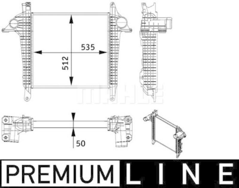 MAHLE Ladeluftkühler BEHR *** PREMIUM LINE ***