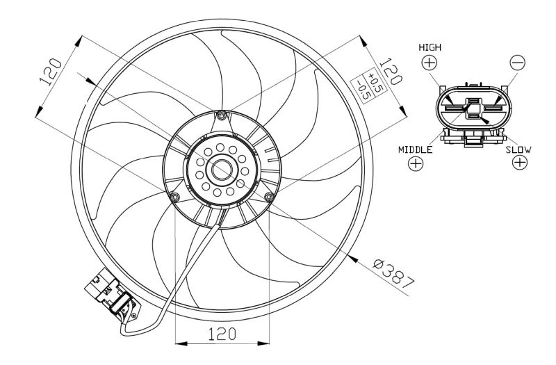 NRF Fan, radiator