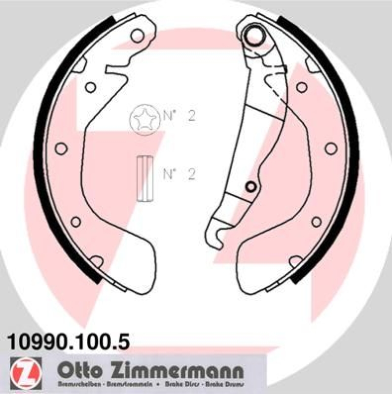 ZIMMERMANN Brake Shoe Set