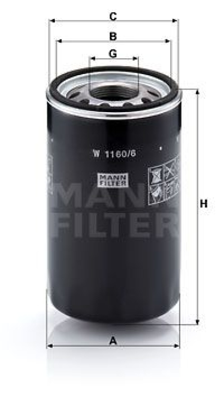 MANN-FILTER Filter, operating hydraulics