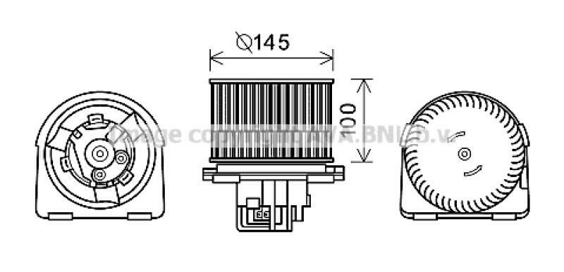 AVA QUALITY COOLING Elektromotor, Innenraumgebläse