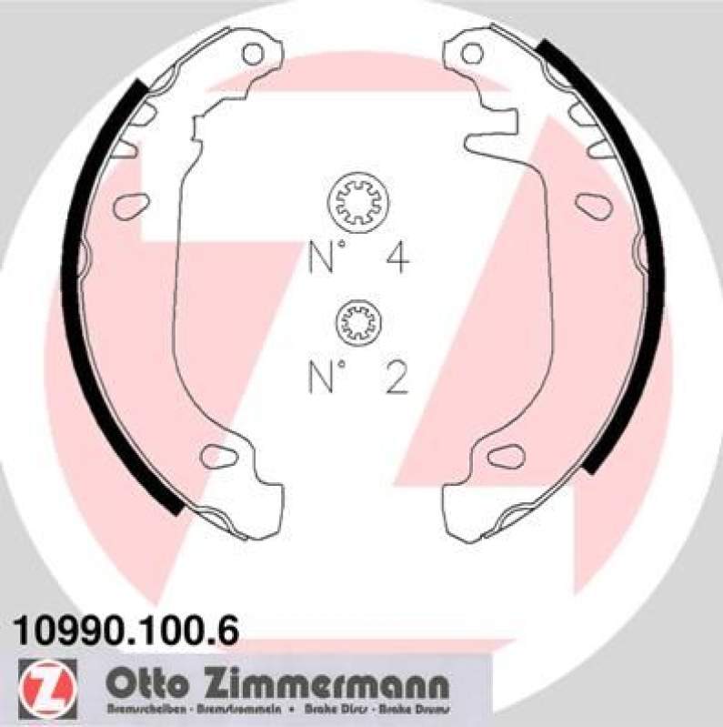 ZIMMERMANN Brake Shoe Set