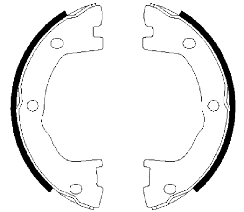 HELLA Brake Shoe Set, parking brake
