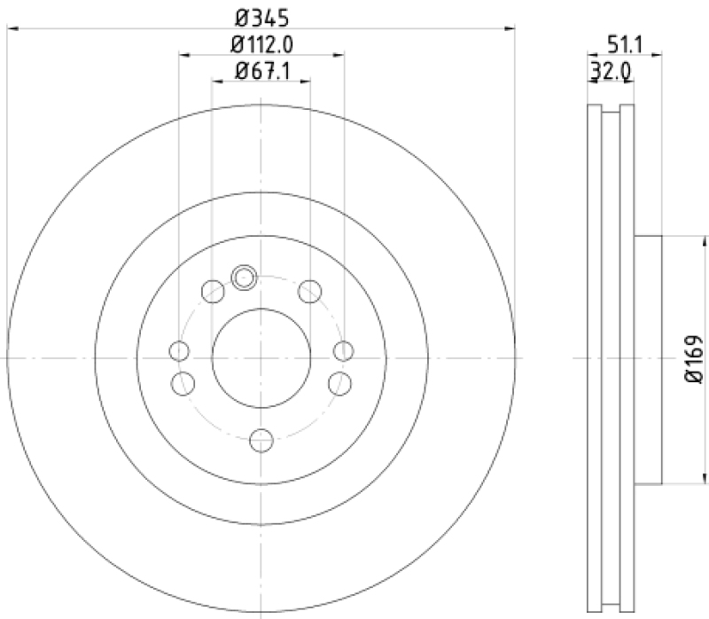 2x HELLA Bremsscheibe PRO High Carbon