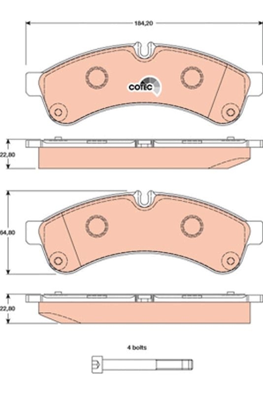 TRW Brake Pad Set, disc brake COTEC