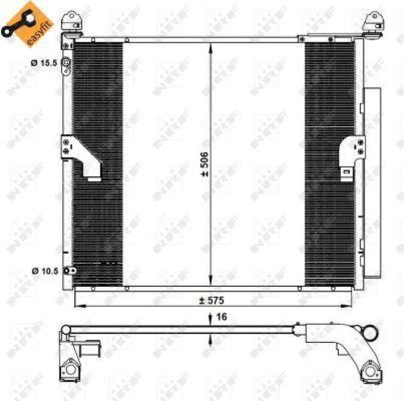 NRF Kondensator, Klimaanlage EASY FIT 350335