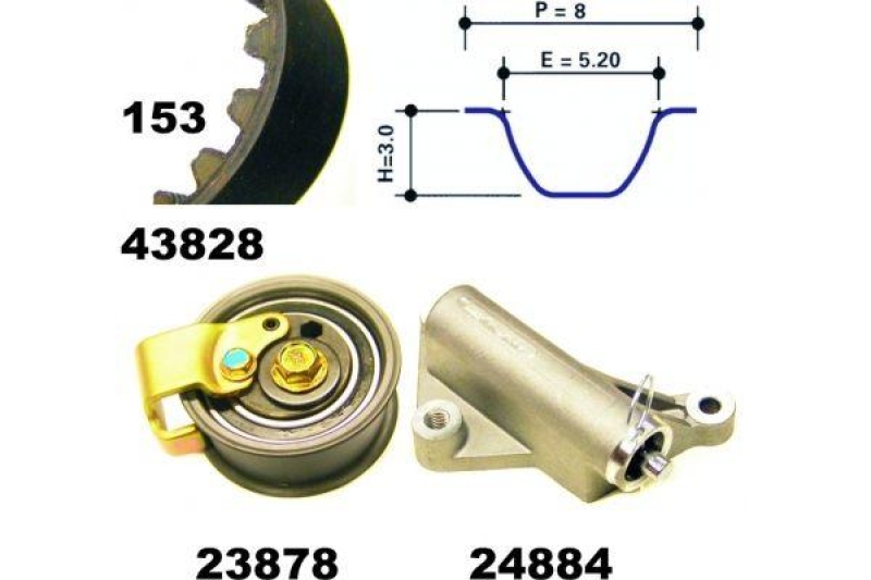 MAPCO Timing Belt Set