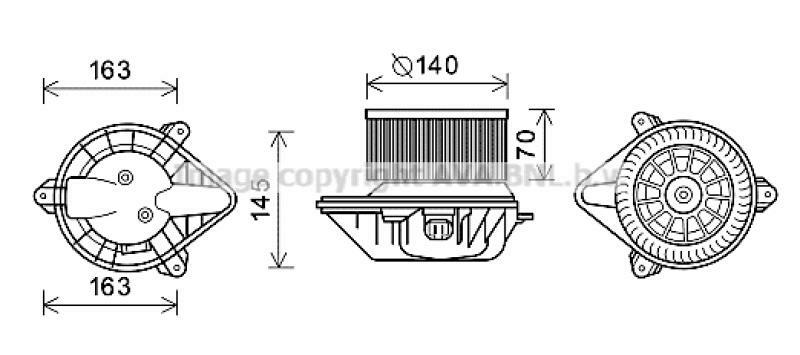 AVA QUALITY COOLING Elektromotor, Innenraumgebläse