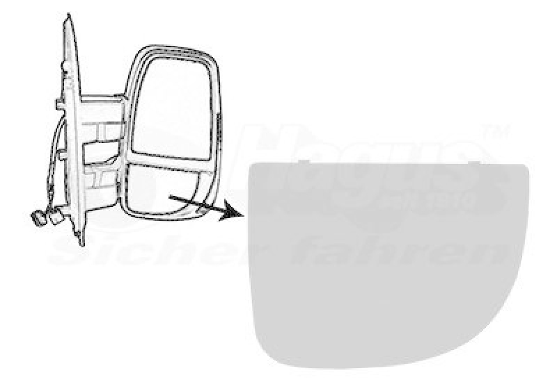VAN WEZEL Spiegelglas, Au&szlig;enspiegel * HAGUS * 2817832