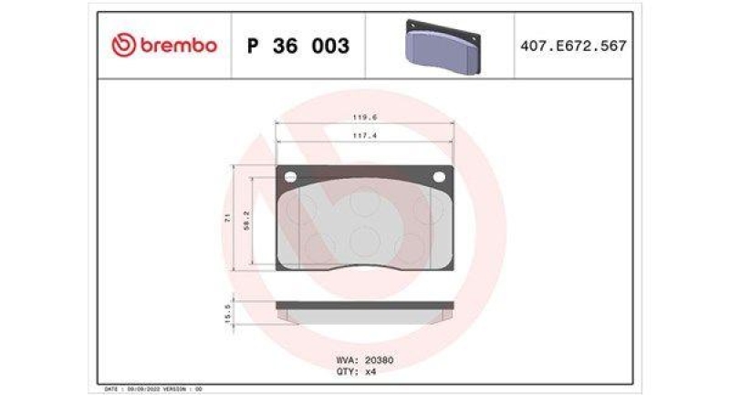 MAGNETI MARELLI Bremsbelagsatz, Scheibenbremse 363700436003