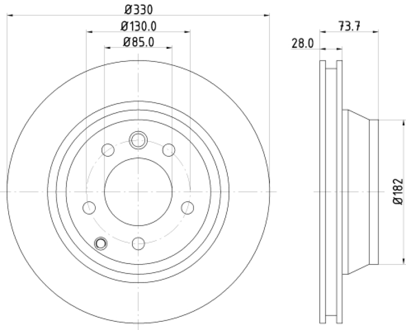 2x HELLA Bremsscheibe PRO High Carbon